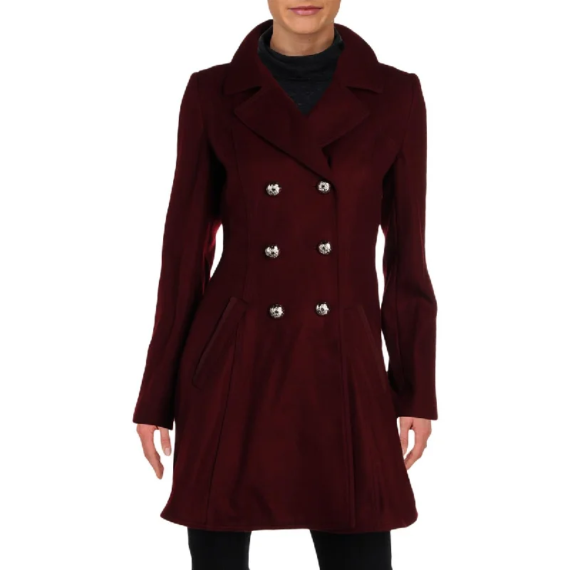 Simple Solid Color Laundry by Shelli Segal Womens Fall Wool Pea Coat