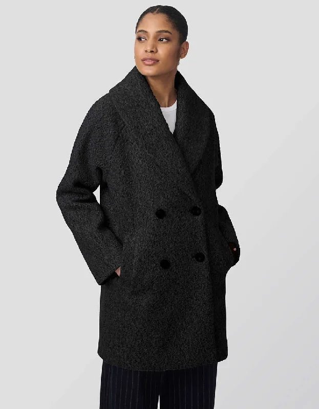 Minimal Style City Retreat Textured Bouclé Coat