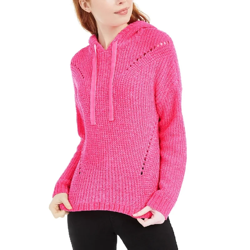 American Rag Juniors' Chenille Hoodie Bright Pink Size X-Small - XS