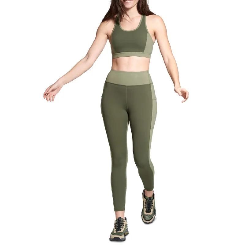 Floral Prints Bass Outdoor Women's Benton Po Back Pocket Sports Bra Green