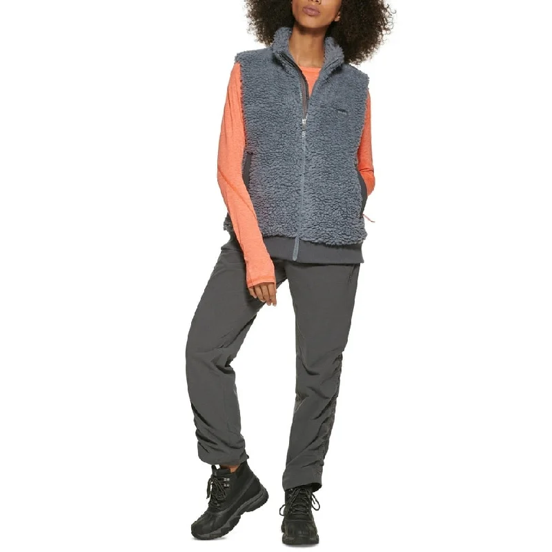 Comfy Chic Wear Bass Outdoor Women's Route Hiking Faux Sherpa Vest Gray Size Large