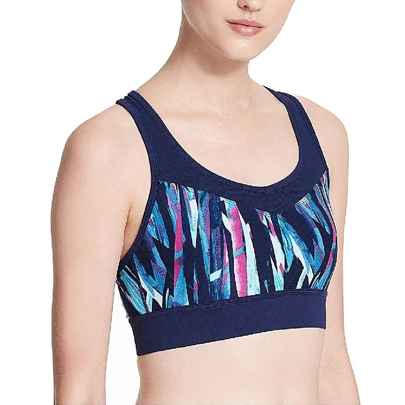 Calvin Klein Women's Explosion Printed Medium-Suppo Pink Combo Size Large - Blue