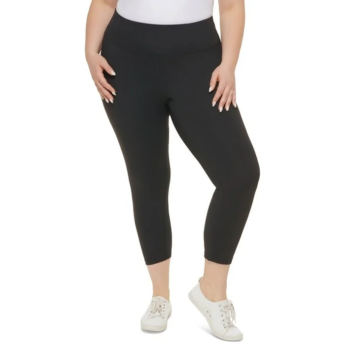Chic Lounge Calvin Klein Women's Logo High Waist Leggings Black Size 2X