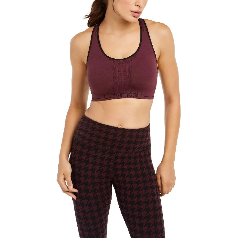 Comfortable Series Calvin Klein Women's Performance Medium-Impact Sports Bra Red Size Small Comfortable Series Calvin Klein Women's Performance Medium-Impact Sports Bra Red Size Small