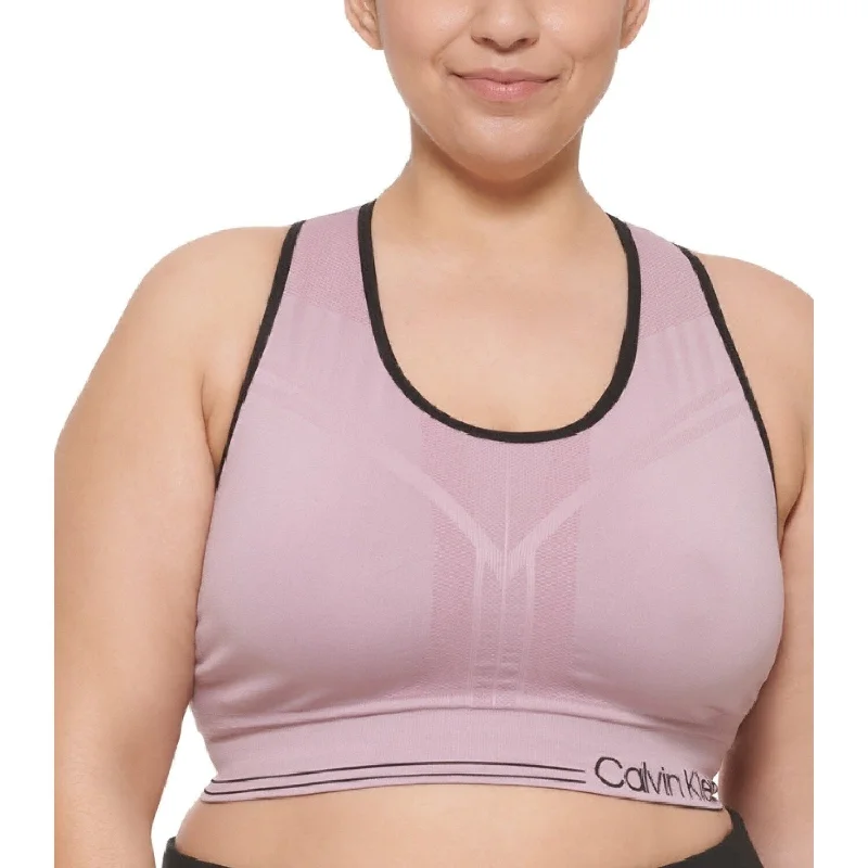 Energy Wear Calvin Klein Women's Reversible Medium Impact Sports Bra Brown Size 1X