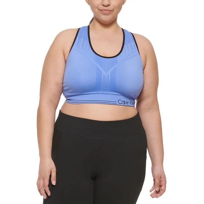 Boutique Recommendation Calvin Klein Women's Reversible Medium Impact Sports Bra Purple Size 2X