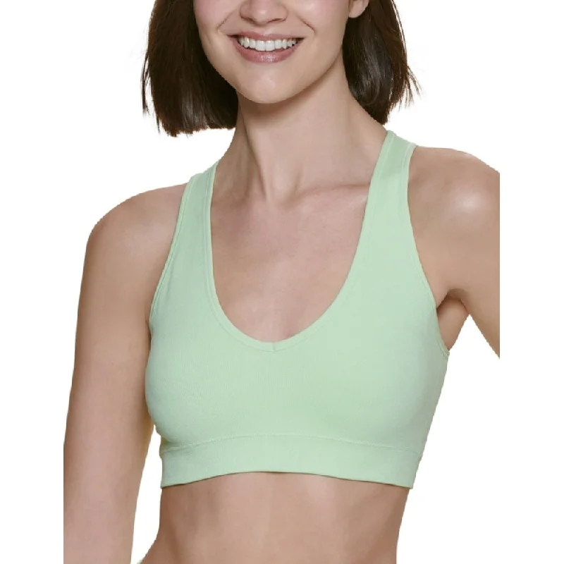 Romantic Temperament Calvin Klein Women's Ribbed Sports Bra Green Size X-Large
