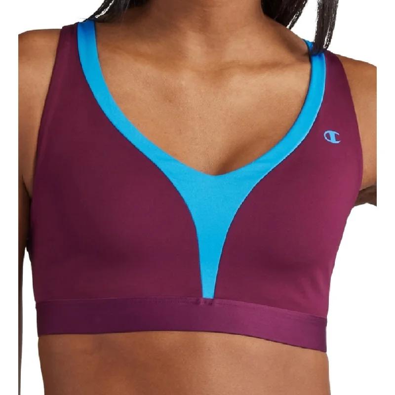 Celebrity Picks Champion Women's Absolute Colorblocked Medium Impact Sports Bra Purple Size X-Small Celebrity Picks Champion Women's Absolute Colorblocked Medium Impact Sports Bra Purple Size X-Small
