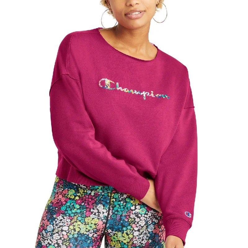 Bottom And Versatile Champion Women's French Terry Logo Sweatshirt Pink Size X-Large - XL Bottom And Versatile Champion Women's French Terry Logo Sweatshirt Pink Size X-Large - XL