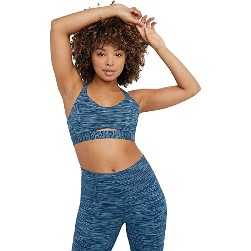 Personalized Series Champion Women's Ruched Sports Bra Space Dye Blue - XS