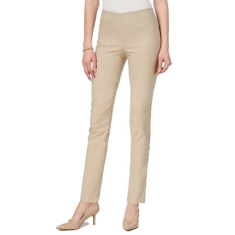 Charter Club Women's Chelsea Tummy Control Skinny-Leg Ankle Pants Beige Size 16