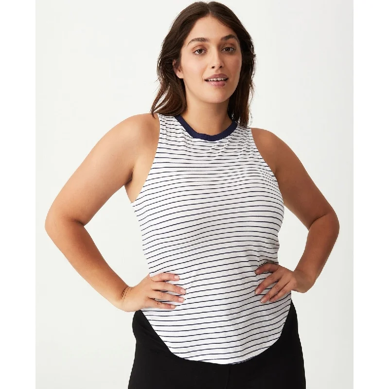 Warm Chic Outfits COTTON ON Women's Active Curve Hem Tank Blue