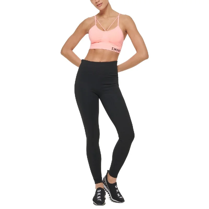 Elegant Dressing Dkny Women's Sport Strappy Low Impact Sports Bra Pink Size Small