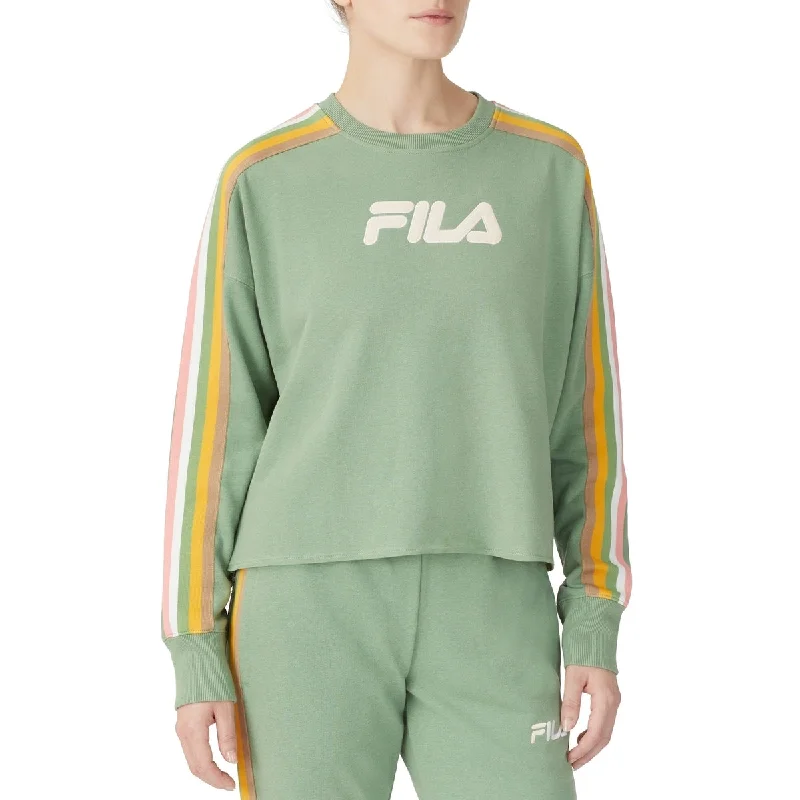 Printed Patterns Fila Women's Clover Crewneck Logo Colorblocked Sweatshirt Green Size 3X Printed Patterns Fila Women's Clover Crewneck Logo Colorblocked Sweatshirt Green Size 3X