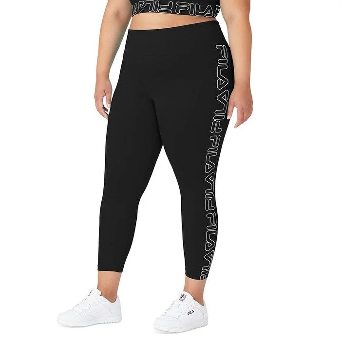 Floral Prints Fila Women's Logo 7/8 Leggings Black Size 1X
