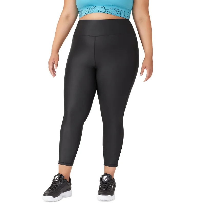 Elegant And Simple Fila Women's Night Out Leather Look 7/8 Training Leggings Black Size 3X Elegant And Simple Fila Women's Night Out Leather Look 7/8 Training Leggings Black Size 3X
