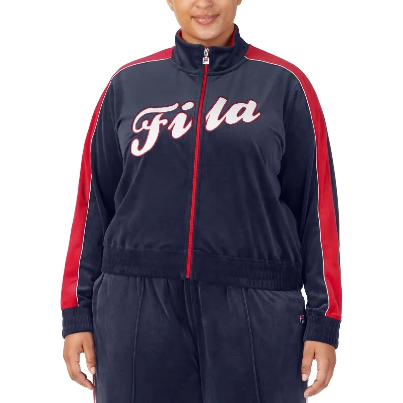 Fashionable And Fashionable Fila Women's Valery Logo Zip Front Velour Jacket Blue Size 1X Fashionable And Fashionable Fila Women's Valery Logo Zip Front Velour Jacket Blue Size 1X