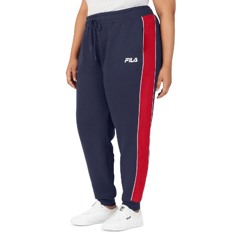 Basic Version Fila Women's Vigor Mid Rise Colorblocked Fleece Joggers Blue Size 2X