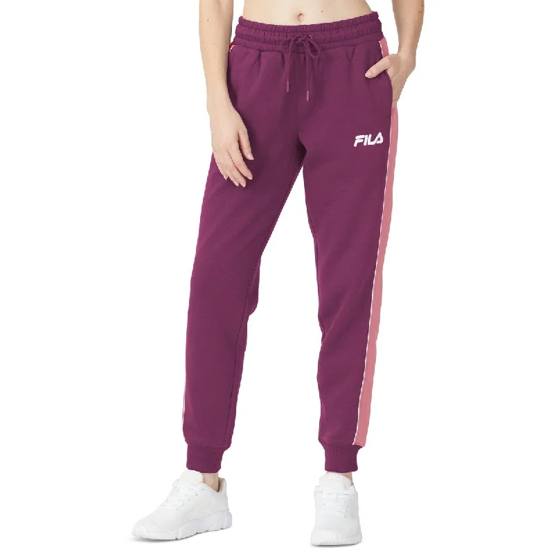 Relaxed And Casual Fila Women's Vigor Mid Rise Colorblocked Fleece Joggers Purple Size 3X Relaxed And Casual Fila Women's Vigor Mid Rise Colorblocked Fleece Joggers Purple Size 3X