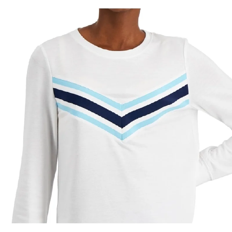 Elegant And Elegant Id Ideology Women's Active Chevron Top White Size Medium