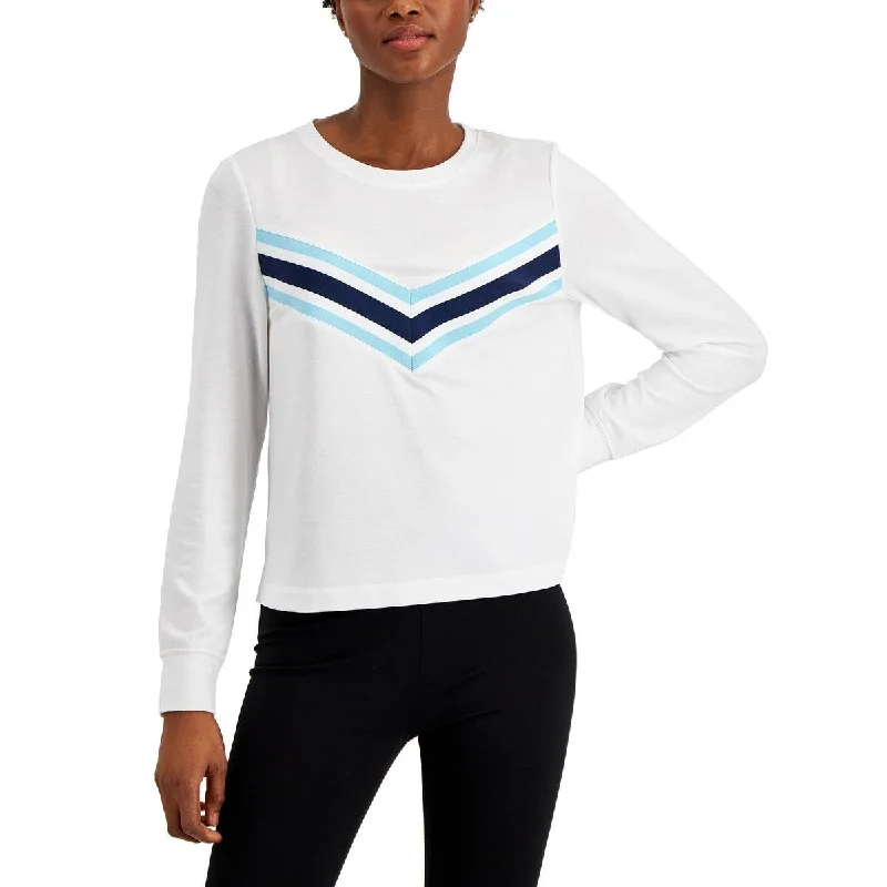 Relaxed Style ID Ideology Women's Active Chevron Top White Size X-Small - XS
