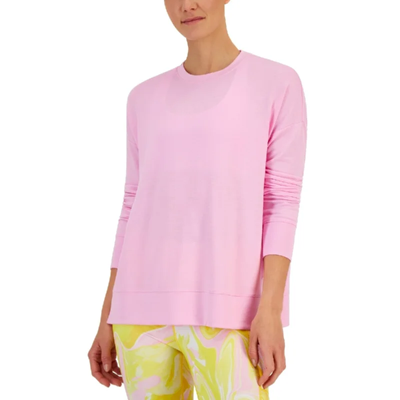 Fashion Must-have ID Ideology Women's Active Solid Crewneck Top Pink Size X-Large - XL Fashion Must-have ID Ideology Women's Active Solid Crewneck Top Pink Size X-Large - XL