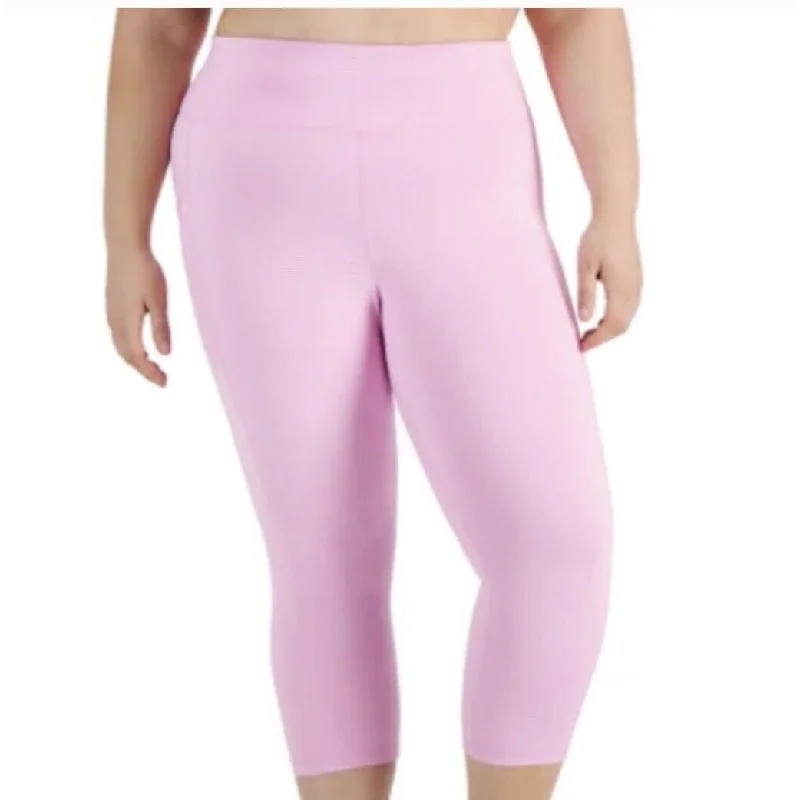 Quality Tailoring ID Ideology Women's Cropped Leggings Pink Size 3X