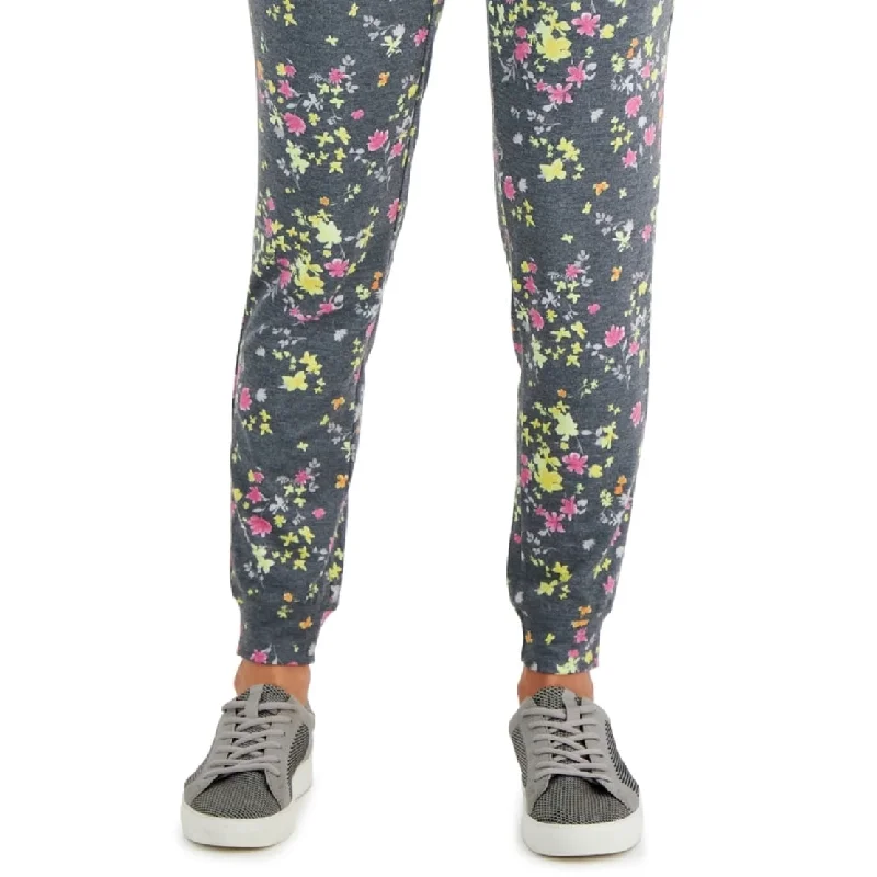 Girl Style Id Ideology Women's Floral Print Pansy Slim Fit Drawstring Jogging Pants Gray Size Small Girl Style Id Ideology Women's Floral Print Pansy Slim Fit Drawstring Jogging Pants Gray Size Small