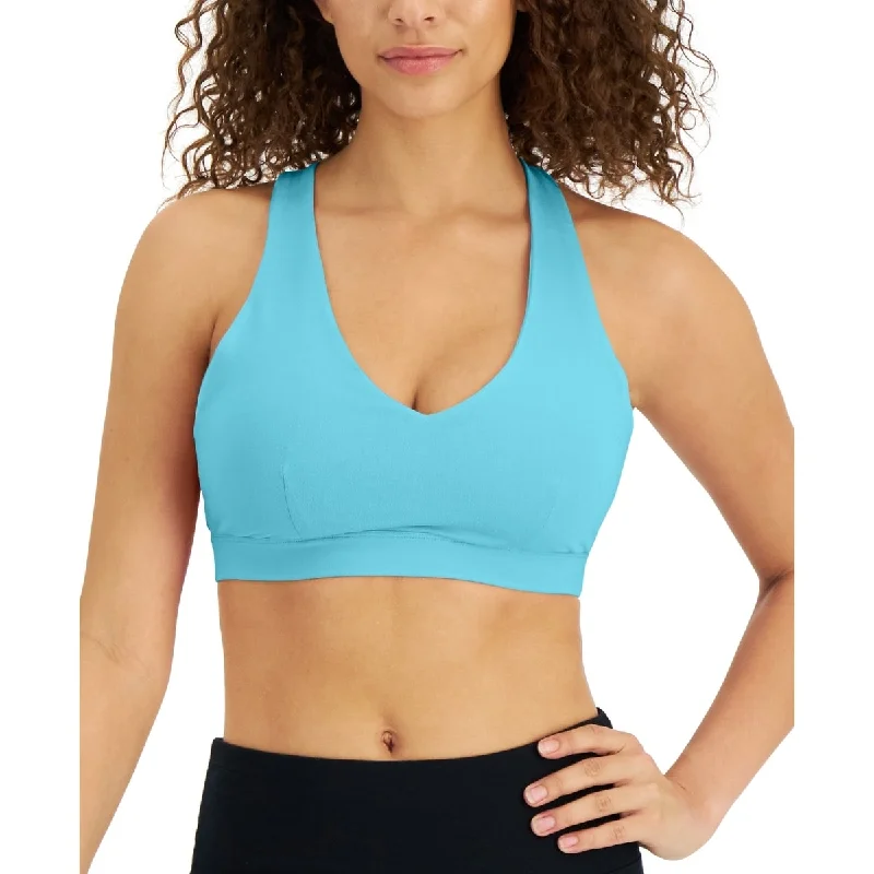 Soft Knitwear Id Ideology Women's Low Impact Sports Bra Blue Size Small