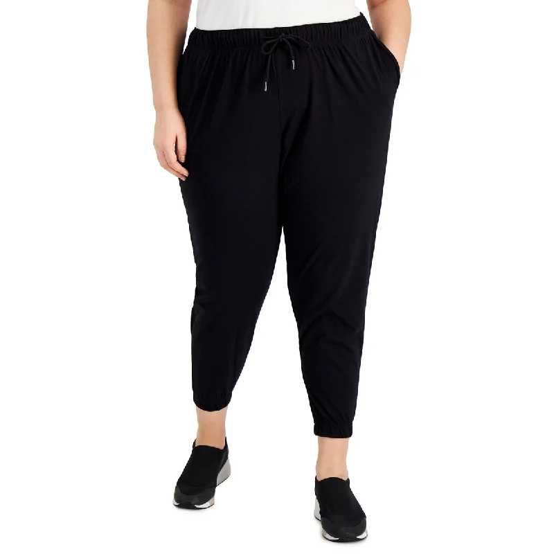 New Season Series ID Ideology Women's Off Duty Jogger Pants Black Size 1X