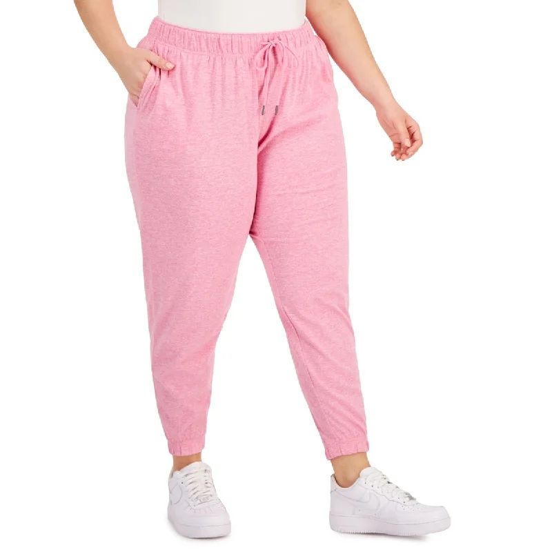 End Of The Year ID Ideology Women's Off Duty Jogger Pants Pink Size 1X