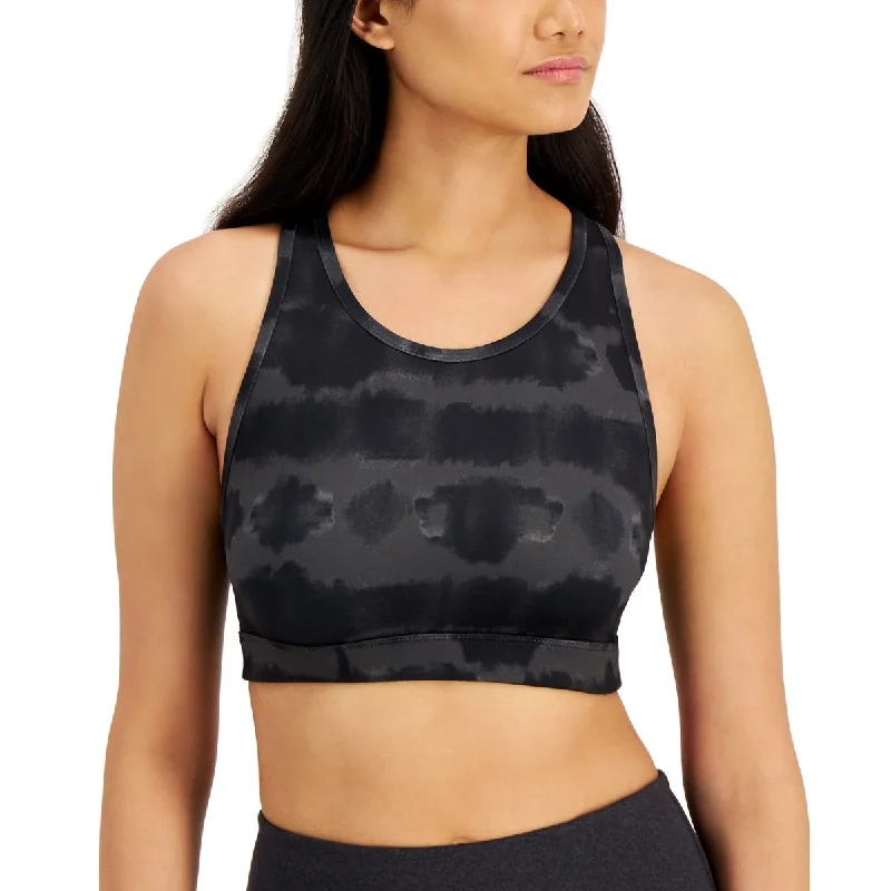 Cozy Pants Id Ideology Women's Tie Dyed Reversible Sports Bra Black Size Xx-Large