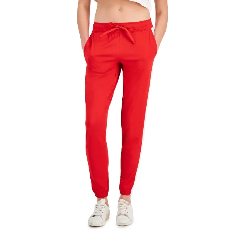 Design Trend ID Ideology Women's Tricot Colorblocked Joggers Red