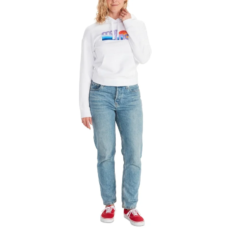Thin Design Marmot Women's Oceanside Graphic Print Hoodie White Size X-Small - XS