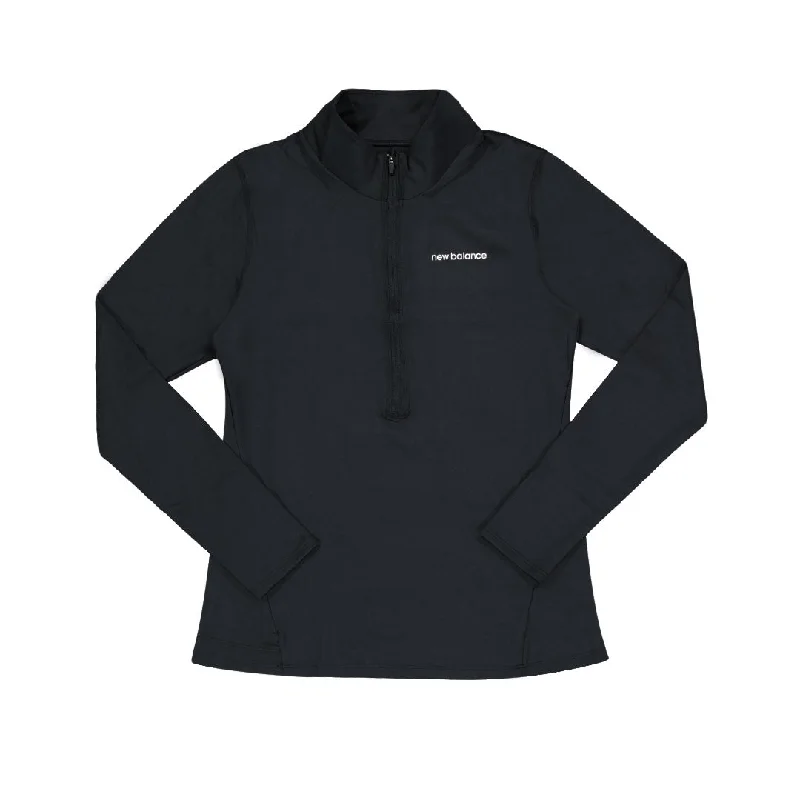 Elegant Tailoring New Balance - Women's Achiever Shape Shield 1/2 Zip Top (WT33117 BK) Elegant Tailoring New Balance - Women's Achiever Shape Shield 1/2 Zip Top (WT33117 BK)