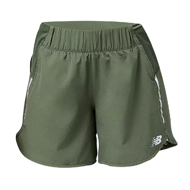 Slightly Flared Design New Balance - Women's Impact Run 5" Shorts (WS21268 DON)