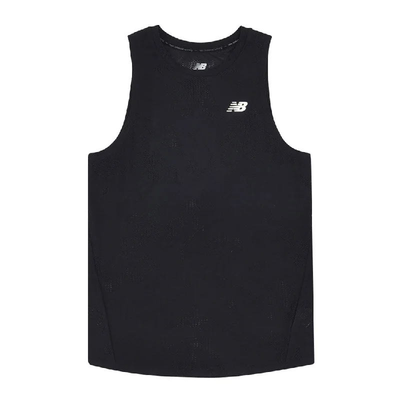 Relaxed Tops New Balance - Women's Q Speed Jacquard Tank Top (WT33280 BK)