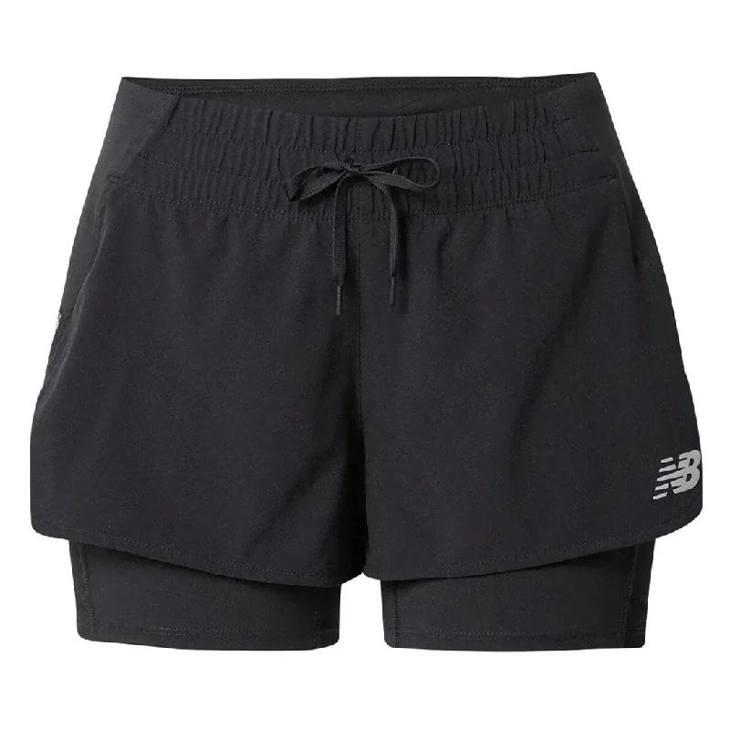 Cozy Lounge Wear New Balance - Women's Impact Run 2 In 1 Shorts (WS21270 BK)