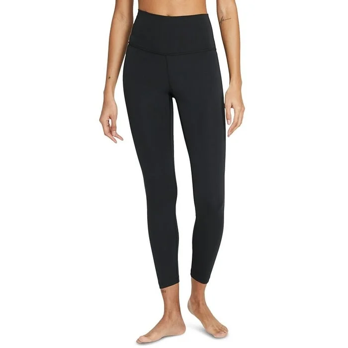 Cozy Footwear Nike Women's Crochet Trim7/8 High Waist Yoga Tights Black Size Medium - M