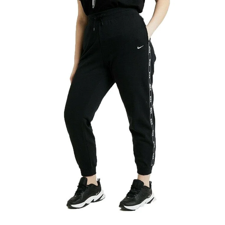 Nike Women's Plus Logo Tape Trackpants Black Size Extra Large - X-Large