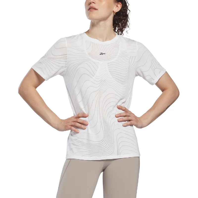 Thin Design Reebok Women's Burnout T-Shirt White Size Medium