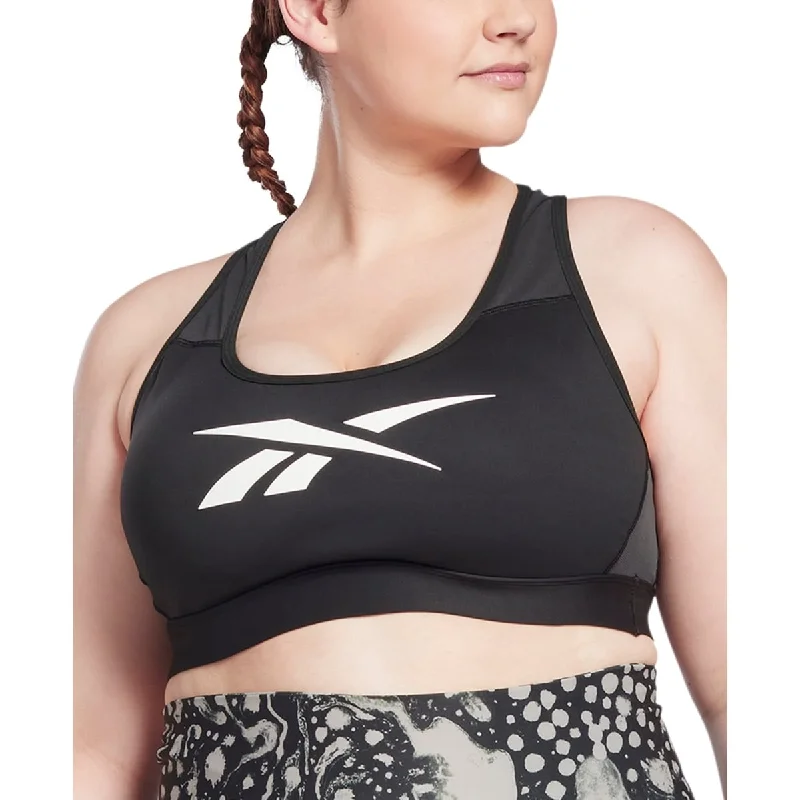 Embroidery Design Reebok Women's Lux Vector Medium Impact Racerback Sports Bra Black Size 2X Embroidery Design Reebok Women's Lux Vector Medium Impact Racerback Sports Bra Black Size 2X