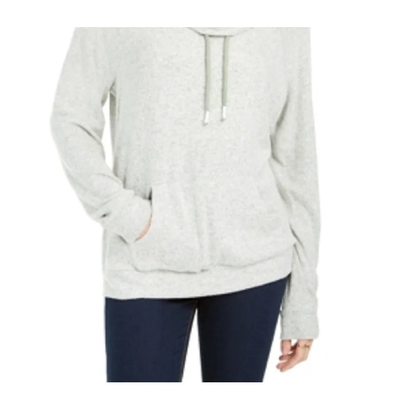 Fresh And Fashionable Ultra Flirt Juniors' Sherpa Lined Funnel Neck Sweatshirt Green Size Large Fresh And Fashionable Ultra Flirt Juniors' Sherpa Lined Funnel Neck Sweatshirt Green Size Large