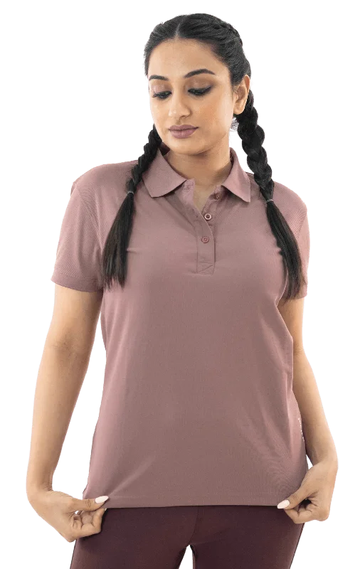 Mauve Brown Mars Polo Tee