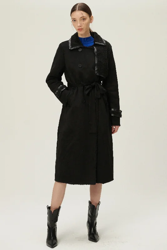 Fashionable And Fashionable Amber Faux Shearling Coat