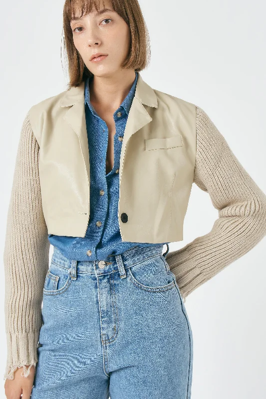Light Comfort Ameli Pleather Cropped Jacket