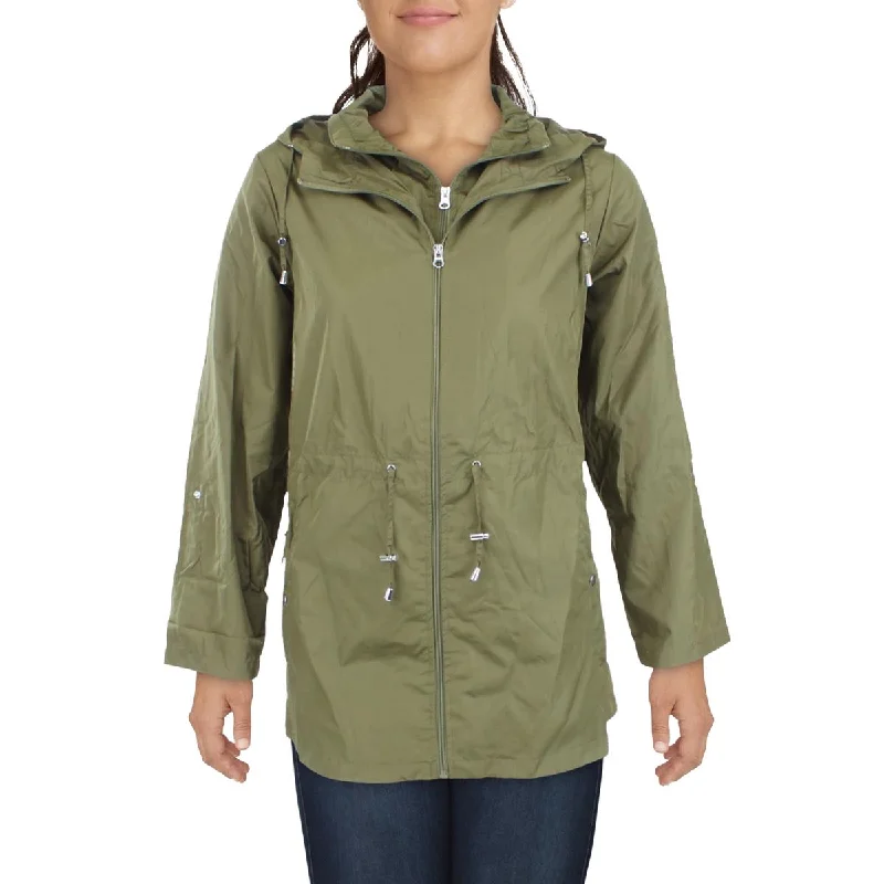Soft Tops Avenue Womens Plus Lightweight Short Windbreaker Jacket