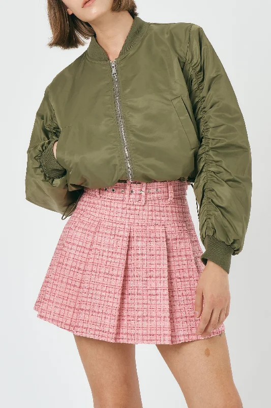 Easygoing Fashion Claire Ruched Sleeve Jacket