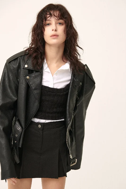 Classic Comfort Megan Oversized Rider Jacket