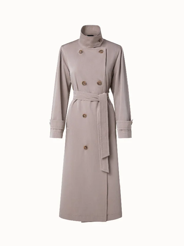 Lazy Home Cotton Silk Gabardine Trenchcoat